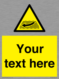 Custom Warning strong river flows